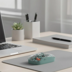 Mey İthalat® Çift Mod Bağlantılı Kablosuz Mouse Bluetooth ve USB Alıcılı