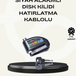 Mey İthalat® Çift Modlu 110dB Alarmlı Disk Kilidi Suya Dayanıklı
