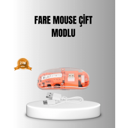 Mey İthalat® Çift Modlu Kablosuz Bluetooth 5.0 + 2.4GHz Mouse – 3 Cihaz Bağlantılı, Hızlı Geçiş Düğmeli