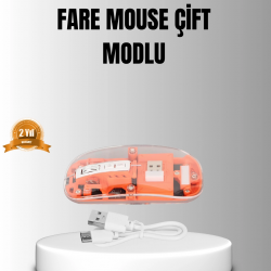 Mey İthalat® Çift Modlu Kablosuz Bluetooth 5.0 + 2.4GHz Mouse – 3 Cihaz Bağlantılı, Hızlı Geçiş Düğmeli