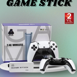 Mey İthalat® Çift Oyun Kollu 4K HD Ekran Nostaljik 20.000 Oyunlu Beyaz Game Stick