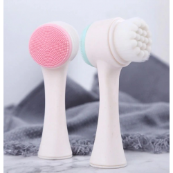 Mey İthalat® Çift Taraflı 3D Yumuşak Yüz Bakım Fırçası