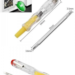 Mey İthalat® Çift Uçlu Kontrol Kalemi Elektrik Test Kalemi Şeffaf