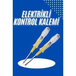 Mey İthalat® Çift Uçlu Kontrol Kalemi Elektrik Test Kalemi Şeffaf