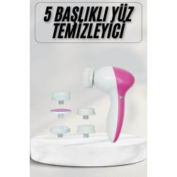 Mey İthalat® Cilt Temizleme ve Masaj Aleti 5 Başlıklı Akne ve Sivilce Önleyici