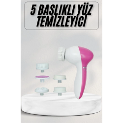 Mey İthalat® Cilt Temizleme ve Masaj Aleti 5 Başlıklı Akne ve Sivilce Önleyici