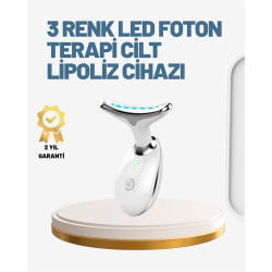 Mey İthalat® Cilt Yenileyici Şarjlı Güzellik Aleti – Pozitif/Negatif İyon, Titreşimli Masaj ve Kırmızı-Mavi-Yeşil Işıkla