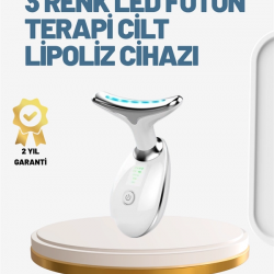 Mey İthalat® Cilt Yenileyici Şarjlı Güzellik Aleti – Pozitif/Negatif İyon, Titreşimli Masaj ve Kırmızı-Mavi-Yeşil Işıkla