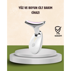 Mey İthalat® Cilt Yenileyici Şarjlı Güzellik Aleti – Pozitif/Negatif İyon, Titreşimli Masaj ve Kırmızı-Mavi-Yeşil Işıkla