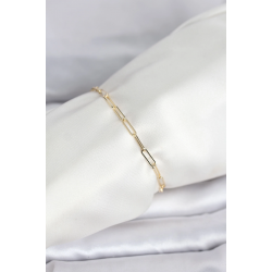 Mey İthalat® CM 14K Gold Renk Ataç Zincir Model Kadın Bileklik