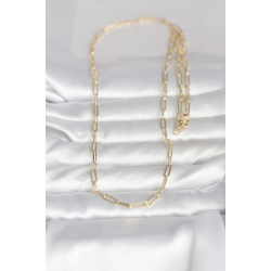 Mey İthalat® CM 14K Gold Renk Ataç Zincirli Model 60 cm Kadın Kolye