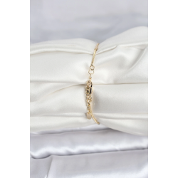 Mey İthalat® CM 14K Gold Renk Barlı Yılan Zincir Model Kadın Bileklik