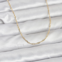 Mey İthalat® CM 14K Gold Renk Burgu Model 60 cm Kadın Kolye