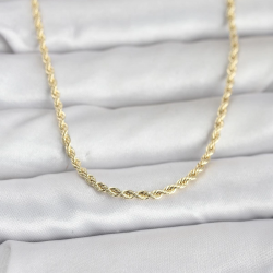 Mey İthalat® CM 14K Gold Renk Burgu Model Zincirli 60 cm Kadın Kolye