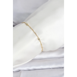 Mey İthalat® CM 14K Gold Renk Burgu Topçuk Model Kadın Bileklik