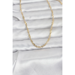 Mey İthalat® CM 14K Gold Renk Burgu Yassı Model 60 cm Kadın Kolye