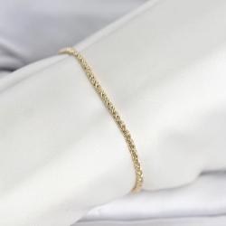 Mey İthalat® CM 14K Gold Renk Burgulu Zincir Model Kadın Bileklik