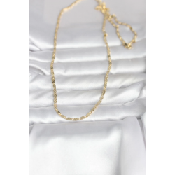 Mey İthalat® CM 14K Gold Renk Çizgi Lazer Model 60 cm Kadın Kolye