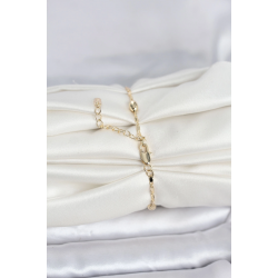 Mey İthalat® CM 14K Gold Renk Damla Topçuk Model Kadın Bileklik