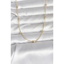 Mey İthalat® CM 14K Gold Renk Damla Topçuk Model Zincirli 60 cm Kadın Kolye