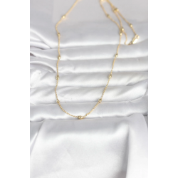 Mey İthalat® CM 14K Gold Renk Damla Topçuk Model Zincirli 60 cm Kadın Kolye