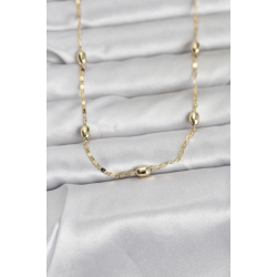 Mey İthalat® CM 14K Gold Renk Damla Topçuklu Zincir Model 60 cm Kadın Kolye