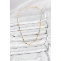 Mey İthalat® CM 14K Gold Renk Ezme Burgu Zincir Model 60 cm Kadın Kolye