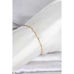 Mey İthalat® CM 14K Gold Renk Ezme Burgu Zincir Model Kadın Bileklik