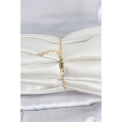 Mey İthalat® CM 14K Gold Renk Ezme Burgu Zincir Model Kadın Bileklik