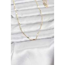 Mey İthalat® CM 14K Gold Renk Ezme Kalp Detaylı 60 cm Zincir Kadın Kolye