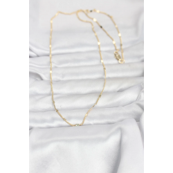 Mey İthalat® CM 14K Gold Renk Ezme Kalp Detaylı 60 cm Zincir Kadın Kolye