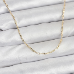 Mey İthalat® CM 14K Gold Renk Gemici Zincir Model 60 cm Kadın Kolye