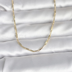 Mey İthalat® CM 14K Gold Renk İnce Ataç Zincir Model 60 cm Kadın Kolye