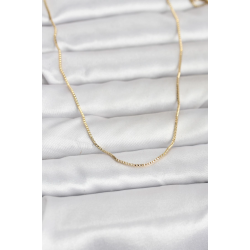 Mey İthalat® CM 14K Gold Renk İnce Kare Zincirli Model 60 cm Kadın Kolye