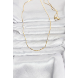 Mey İthalat® CM 14K Gold Renk İnce Kare Zincirli Model 60 cm Kadın Kolye