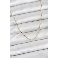 Mey İthalat® CM 14K Gold Renk İnce Kesim Çubuk Model Zincir Kadın Kolye