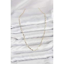 Mey İthalat® CM 14K Gold Renk İnce Kesim Çubuk Model Zincir Kadın Kolye