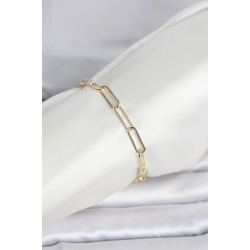 Mey İthalat® CM 14K Gold Renk Kalın Ataç Zincir Model Kadın Bileklik