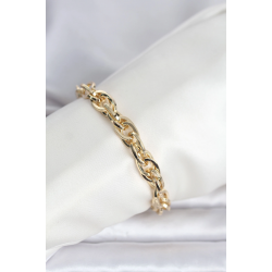 Mey İthalat® CM 14K Gold Renk Kalın Burgu Zincirli Model Kadın Bileklik
