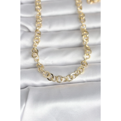 Mey İthalat® CM 14K Gold Renk Kalın Halka Zincirli 60 cm Kadın Kolye