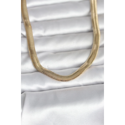 Mey İthalat® CM 14K Gold Renk Kalın Yassı Yılan Zincir Model 45 cm Kadın Kolye