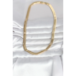 Mey İthalat® CM 14K Gold Renk Kalın Yassı Yılan Zincir Model 45 cm Kadın Kolye