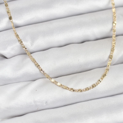 Mey İthalat® CM 14K Gold Renk Lazer İnce Zincirli Kadın Kolye