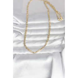 Mey İthalat® CM 14K Gold Renk Lazer Kesim Zincirli Model 60 cm Kadın Kolye