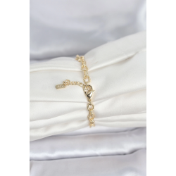 Mey İthalat® CM 14K Gold Renk Lazerli Halka Model Kadın Bileklik