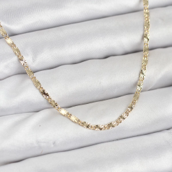 Mey İthalat® CM 14K Gold Renk Lazerli Zincir Model Kadın Kolye