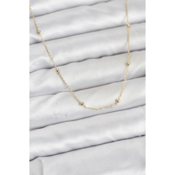 Mey İthalat® CM 14K Gold Renk Minik Top Zincirli Kadın Kolye