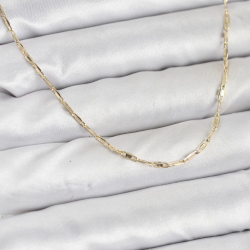 Mey İthalat® CM 14K Gold Renk Pirinç Ataç Zincir 60 cm Kadın Kolye