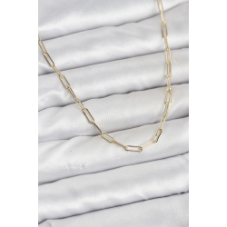 Mey İthalat® CM 14K Gold Renk Pirinç Ataç Zincir Kadın Kolye