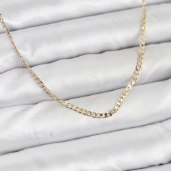 Mey İthalat® CM 14K Gold Renk Pirinç Zincir Model Kadın Kolye